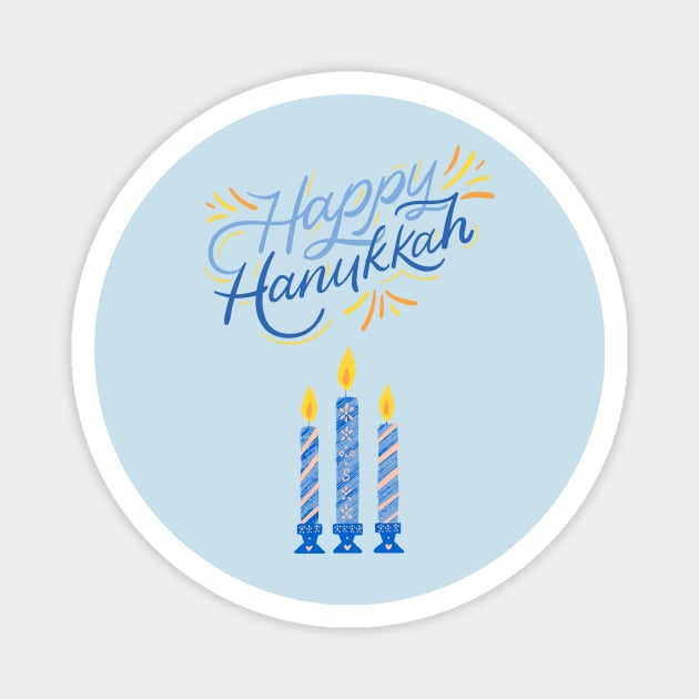 Happy Hanukkah Magnet by TeeTrafik